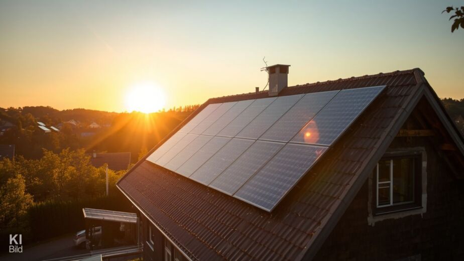 PV-Anlage auf einem Haus im Bestand